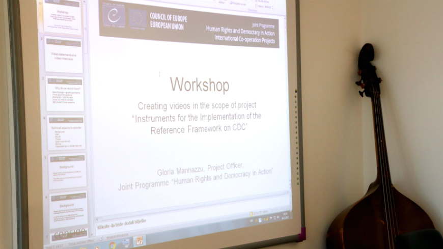 Workshop in Zagreb on creating videos - Project “Instruments for the implementation of the Reference Framework on CDC”