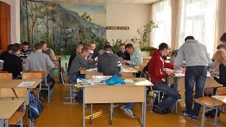 Workshops with students of  High School and Building College, Mstislav