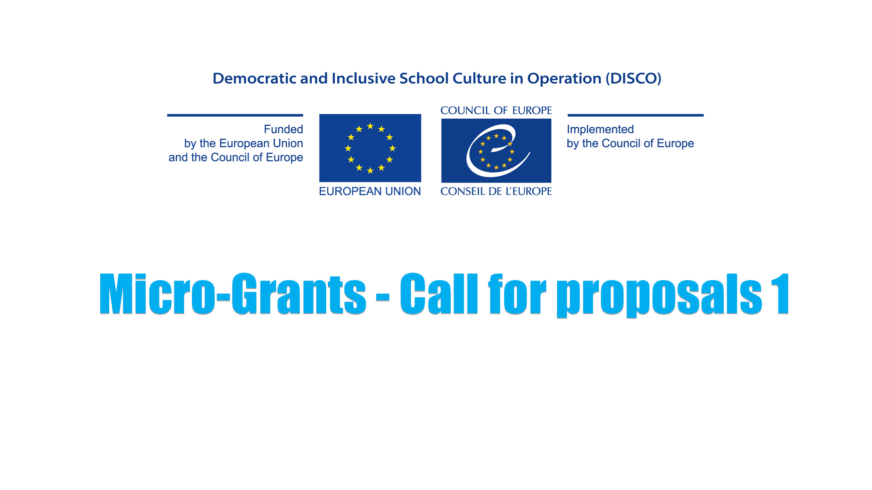 DISCO Call for proposals: micro-grants to support small-scale activities disseminating and further promoting previous cycles’ outcomes