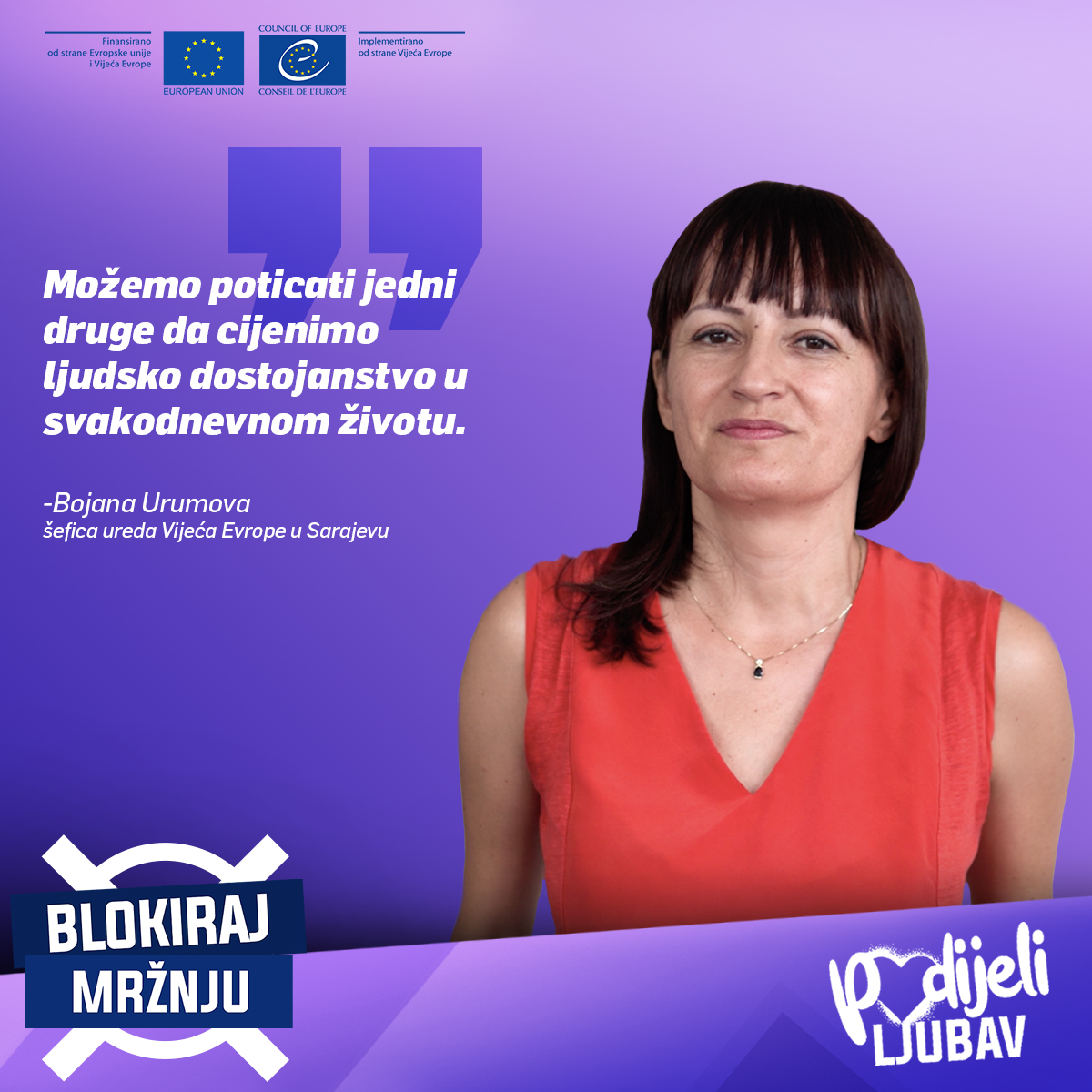 Bojana Urumova, Head of the Council of Europe Office in Sarajevo