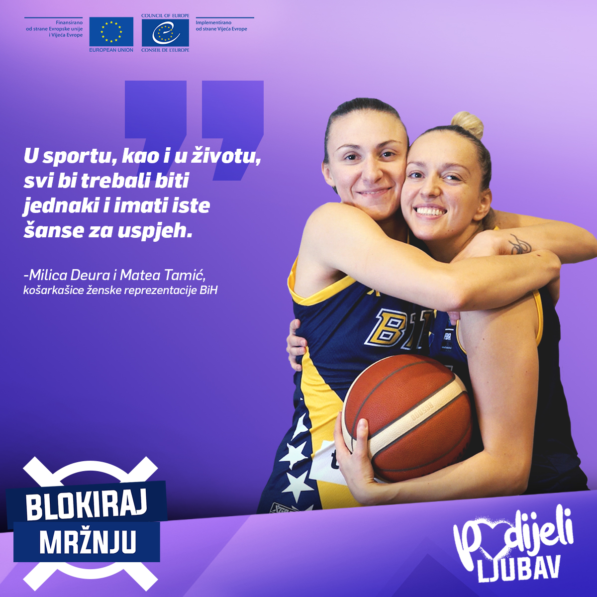 Milica Deura and Matea Tavic, basketball players