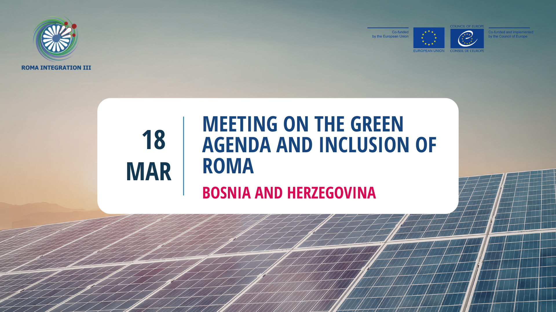Online meeting on the Green Agenda and Inclusion of Roma in Bosnia and Herzegovina