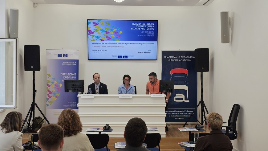 Council of Europe and Judicial Academy launch first training-of-trainers programme on countering SLAPPs for Serbian judges