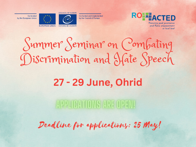 Apply for our summer seminar on combating discrimination and hate speech in Ohrid