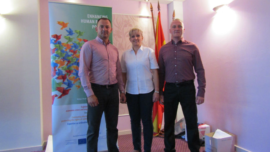 Dalibor Trajkovski, Maja Stojanovska, Ljupcho Gjurchevski, police trainers