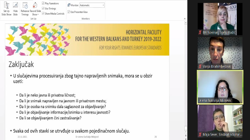 Interprofessional seminar on hidden recording and publication of secretly made, unauthorised recordings in the context of investigative journalism