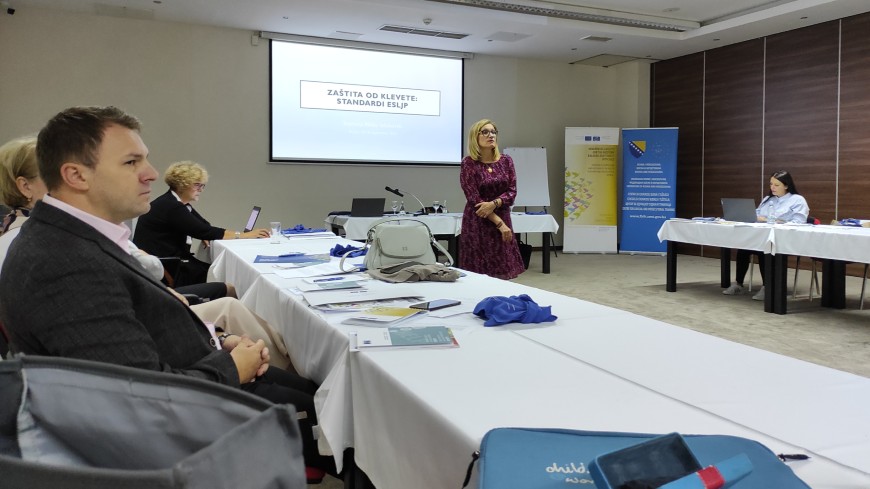 Cascade training on defamation for Federation of Bosnia and Herzegovina judges