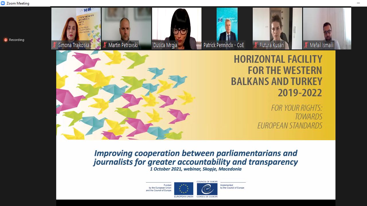 Подобрување на соработката помеѓу пратениците/чките и новинарите/ките за поголема одговорност и транспарентност на Собранието на Северна Македонија