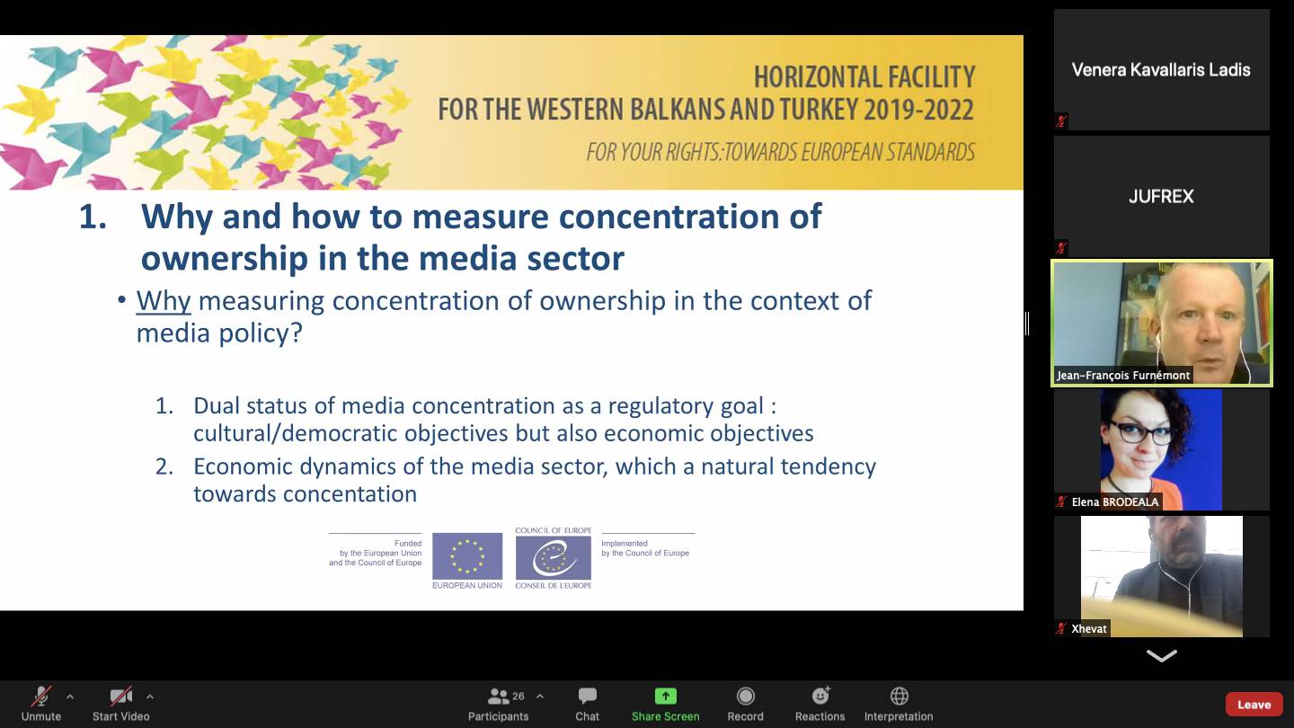 Restricted Consultations roundtable on the Draft Regulation on Media Ownership and Concentration of Media Service Providers in Kosovo*