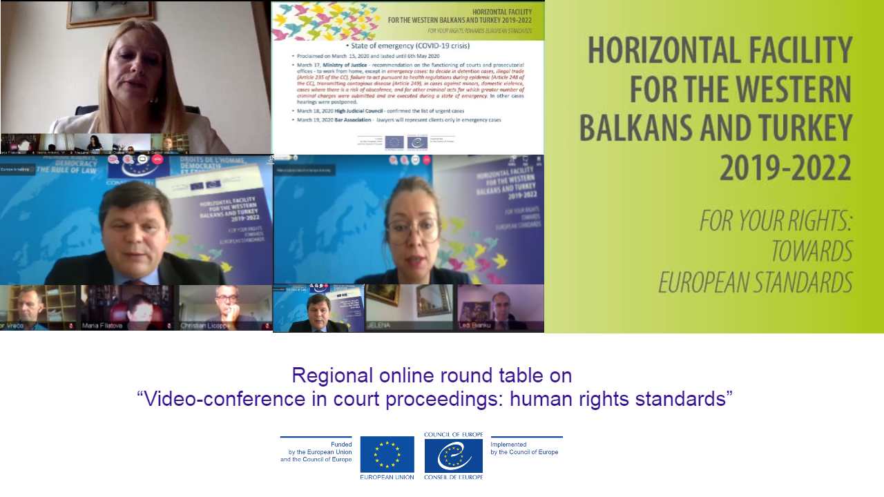 “Videoconference in Court proceedings & human rights standards” –  Regional Roundtable with Legal Professionals