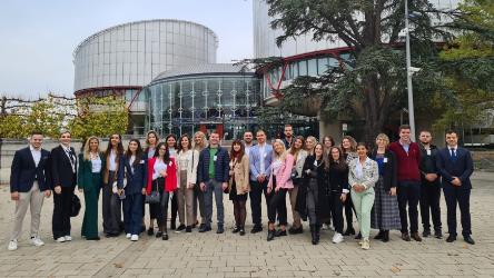 Studenti i studentkinje pravne klinike iz Crne Gore posjetili Savjet Evrope i Evropski sud za ljudska prava