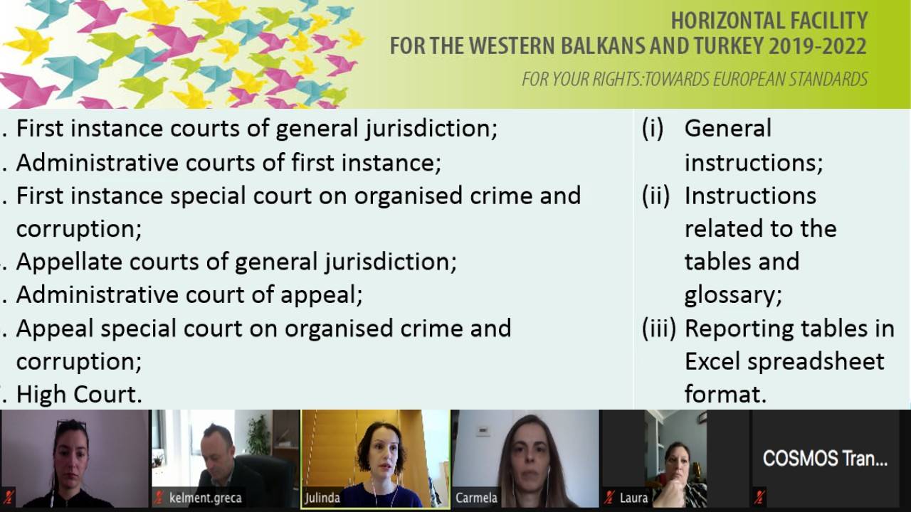 Improving the collection of judicial data in Albania