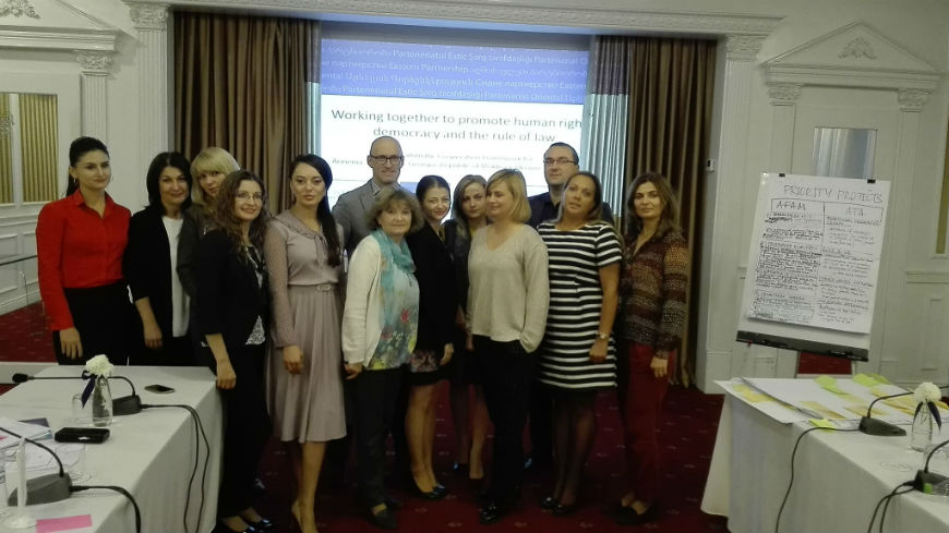 Participants of the workshop on strengthening the capacity of the Moldovan Bar Association