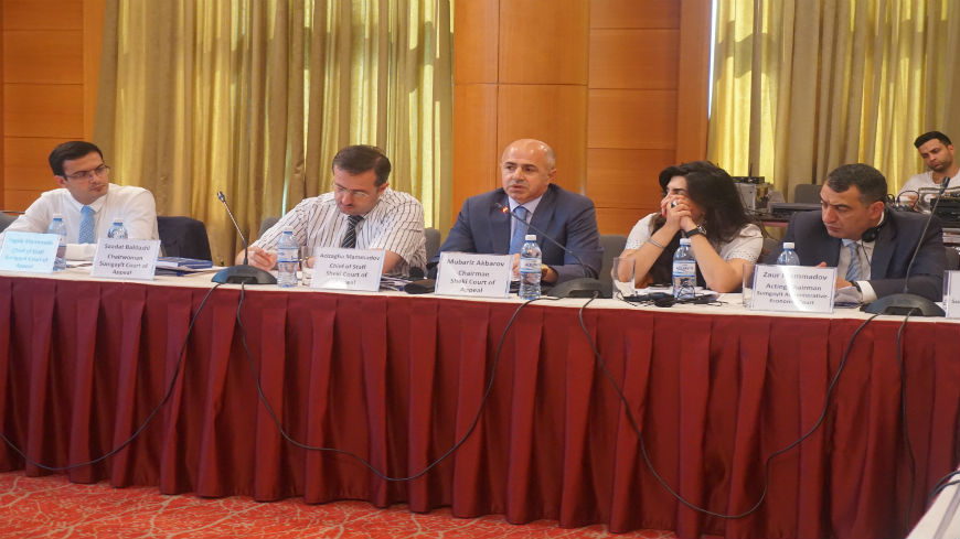 Working group meeting on implementation of time management tools in the pilot courts of Azerbaijan