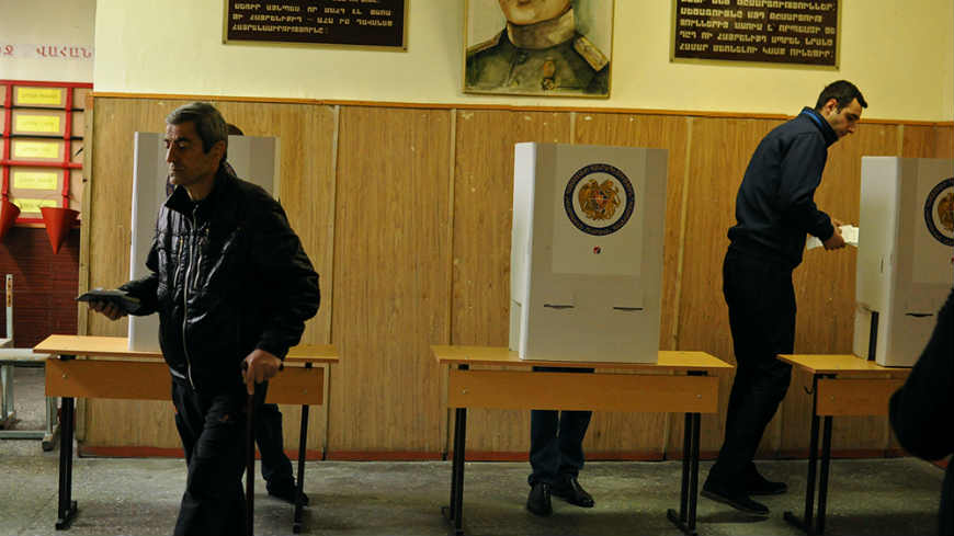 Mobile crew of journalists contribute to an independent electoral media coverage of parliamentary elections in Armenia