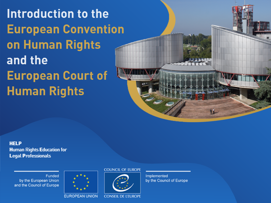 Introduction à la Convention européenne des droits de l'homme et à la Cour européenne des droits de l'homme