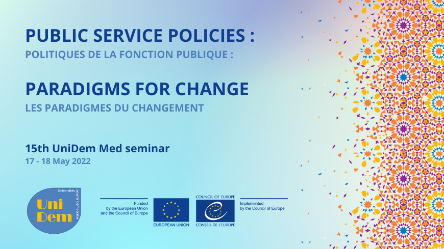 15th UniDem Med seminar – Public service policies : paradigms for change