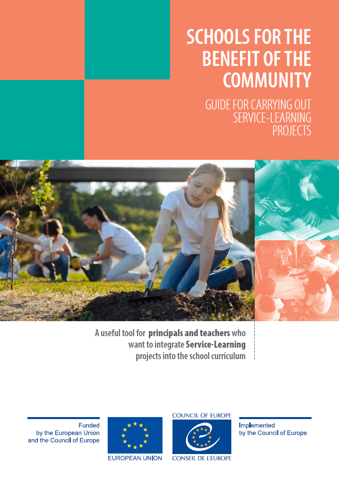 Cover page of the Guide on service-learning projects
