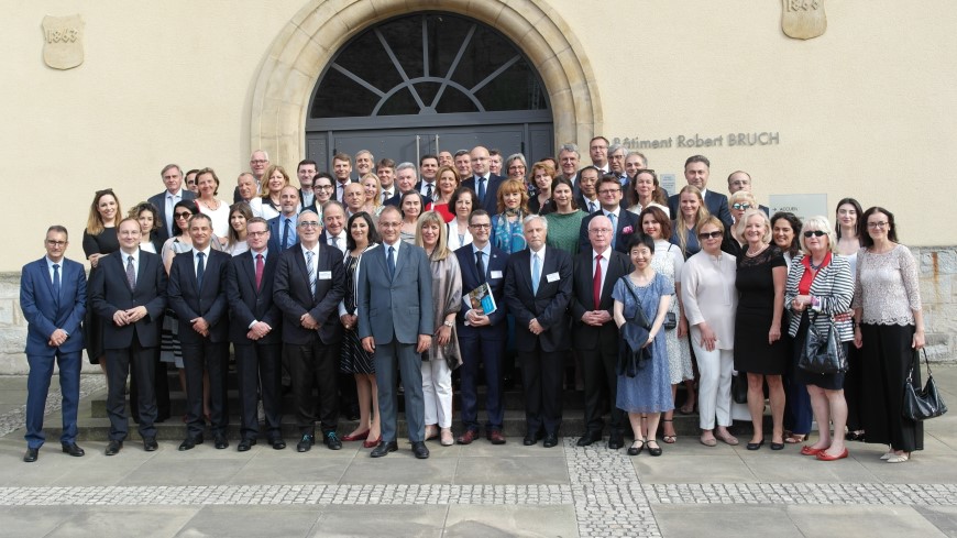Visit of the 47 Ambassadors of the Council of Europe and Observers(Neumünster Abbey, Luxembourg)