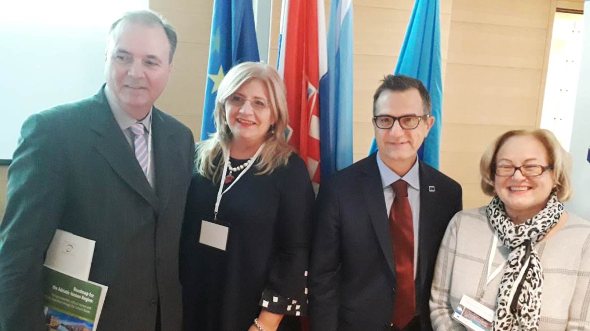 From left to right: Frano Matušić, State Secretary, Croatian Ministry of Tourism; Dijana Katica, President of Eko Etno; Stefano Dominioni, Executive secretary of the Enlarged Partial Agreement on Cultural Routes, Council of Europe; Dubravka Davidović, Croatian Association of Tourist and Cultural Routes “Tur Kultur”.