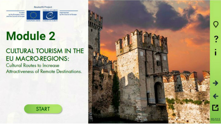Routes4U e-learning course | Second module on cultural tourism in the EU macro-regions online