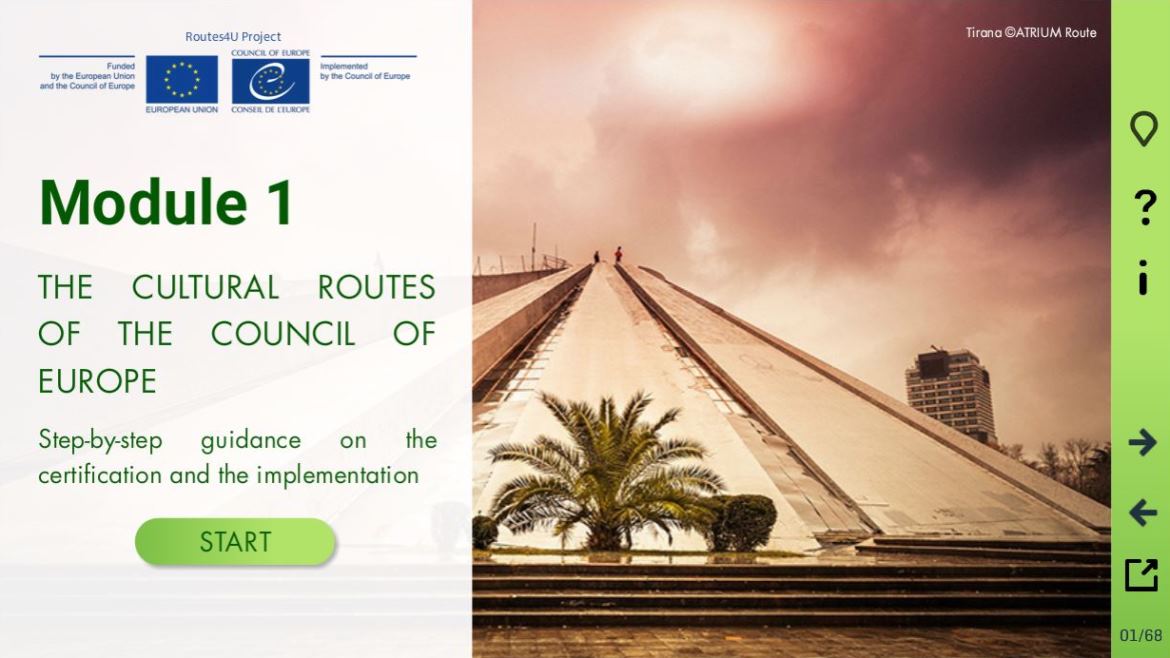 Routes4U e-learning course | First module on Cultural Routes’ certification online