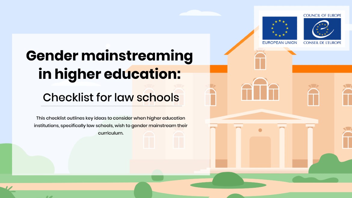 Interactive online tool of the checklist on gender mainstreaming law school’s curricula available now in seven languages