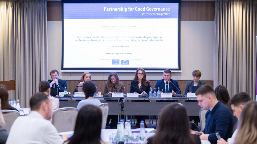 Stakeholders at the practical workshop in the field of anti-money laundering and combating the financing of terrorism in Chisinau