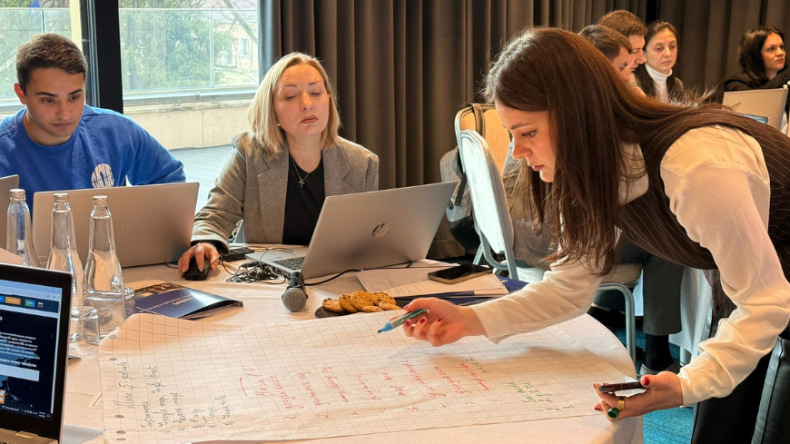 Participants during training in Chisinau
