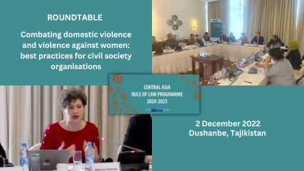 Таджикистан: Круглый стол на тему борьбы с домашним насилием и насилием в отношении женщин с организациями гражданского общества