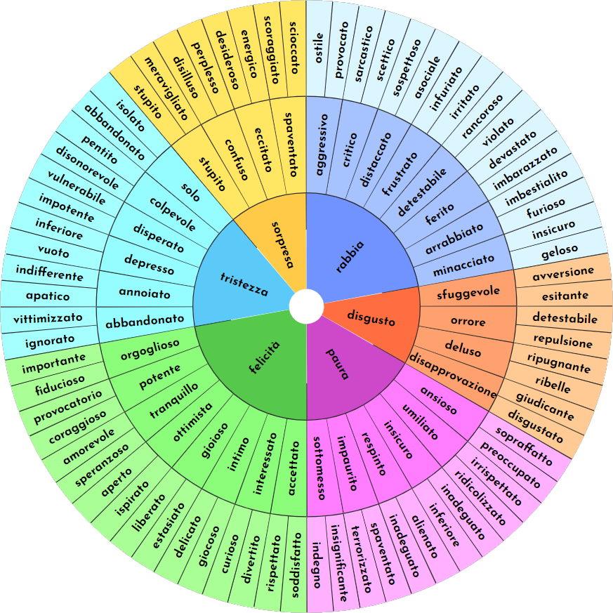 Image of an emotion wheel