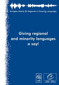 European Charter for Regional or Minority Languages (ECRML)