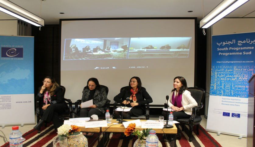 Tunisian and Council of Europe representatives in the bilateral Steering Committee with Tunisia